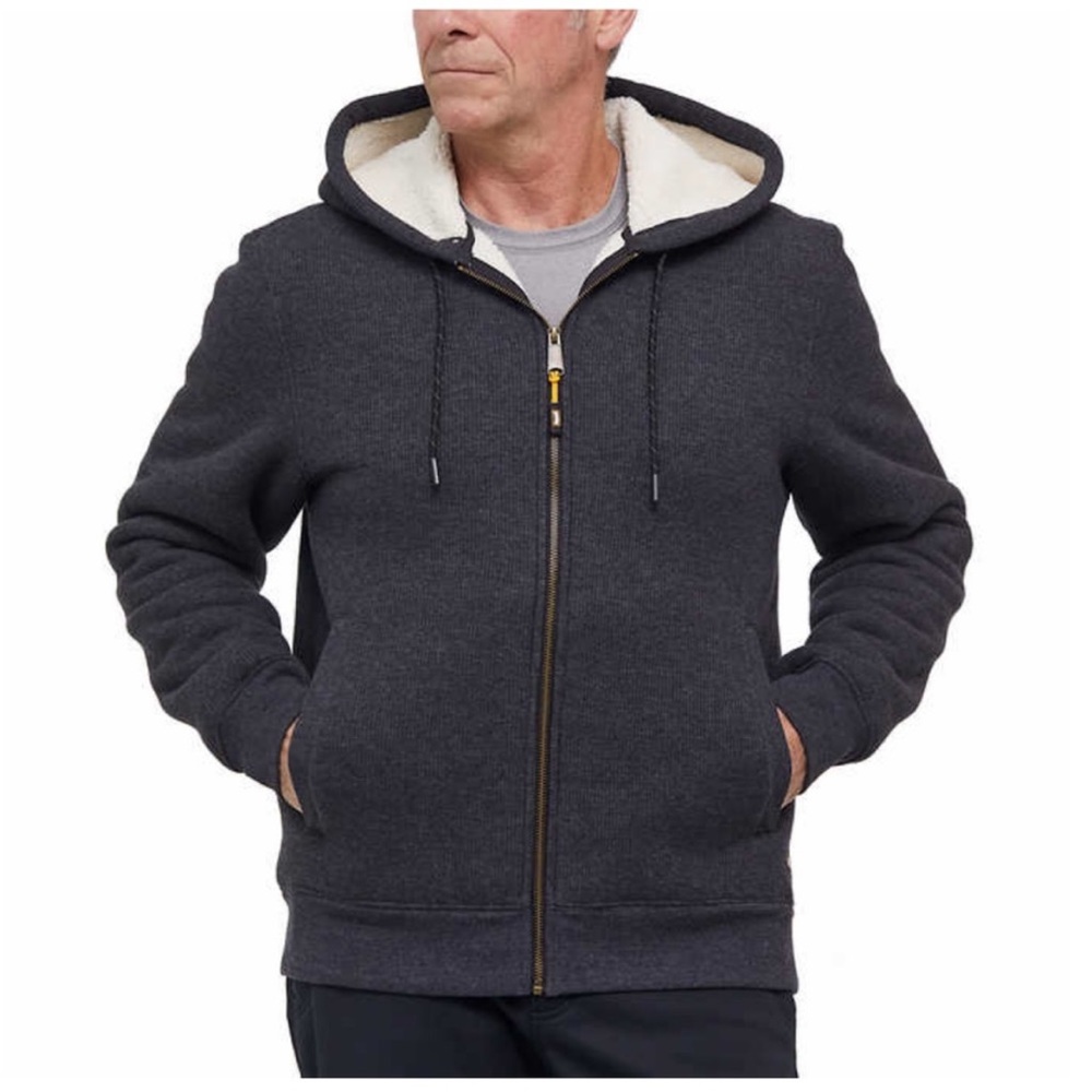 MEN Magnum Fleece Lined Full Zip Hoodie - BLACK